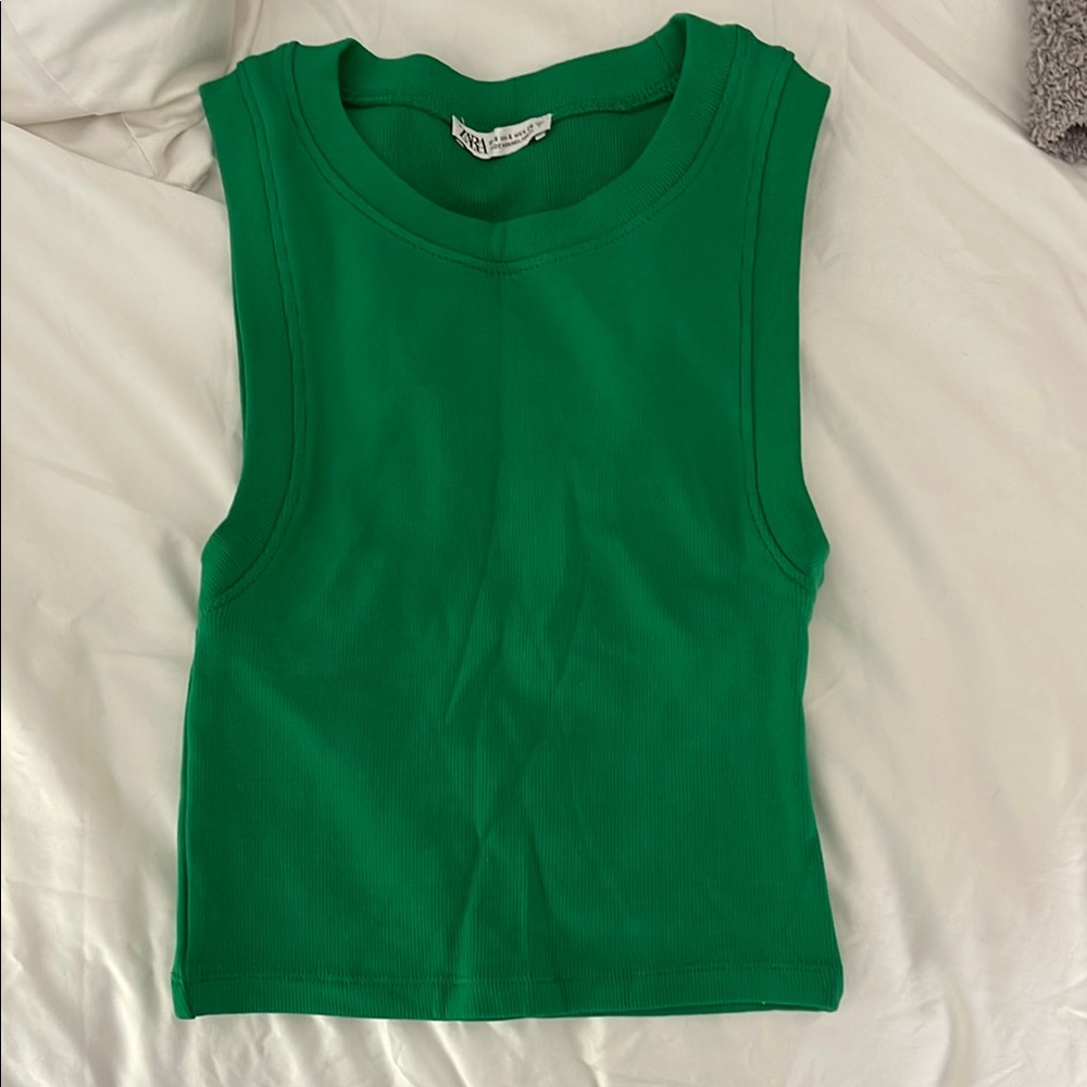 Green Sleeveless Top